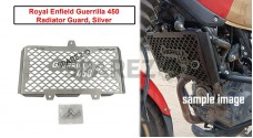 Fit For Royal Enfield Guerrilla 450 Stainless Steel Radiator Guard Silver - SPAREZO